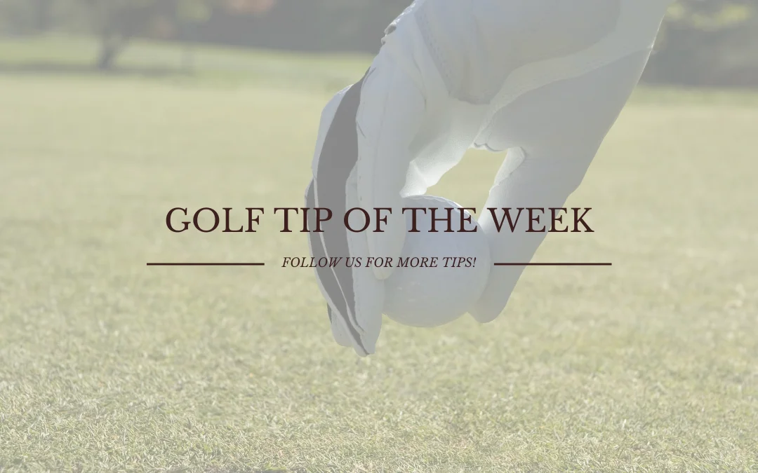 GOLF TIP: PICKING UP WHEN YOU ARE BEHIND