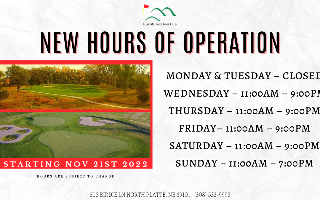 New Hours of Operation