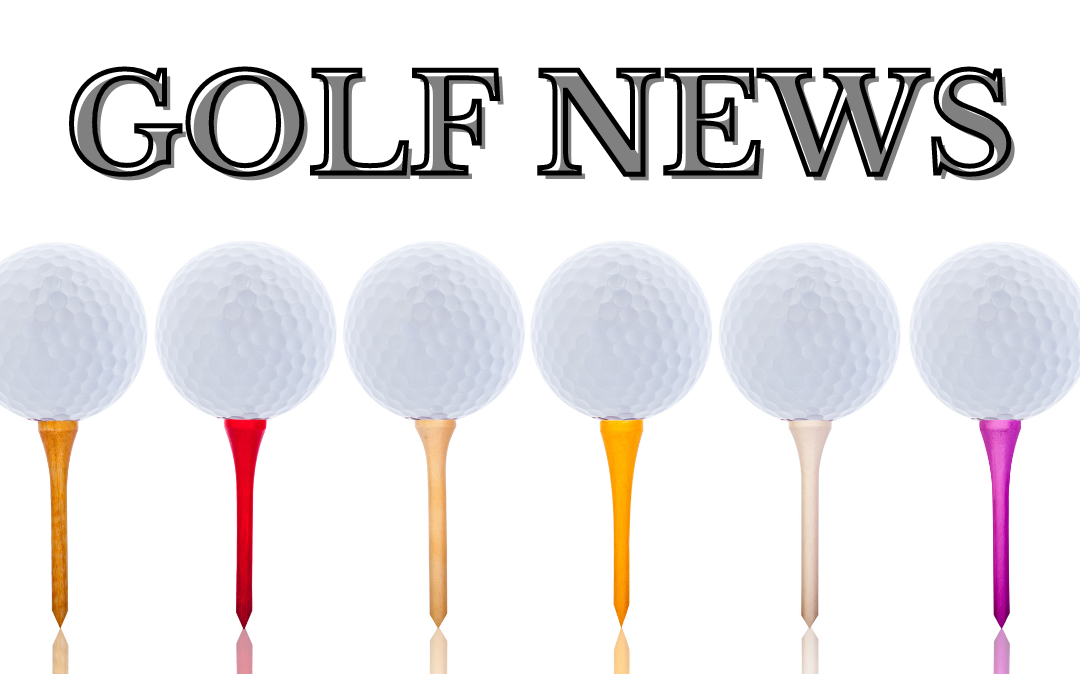Golf News with Golf Balls on Tees